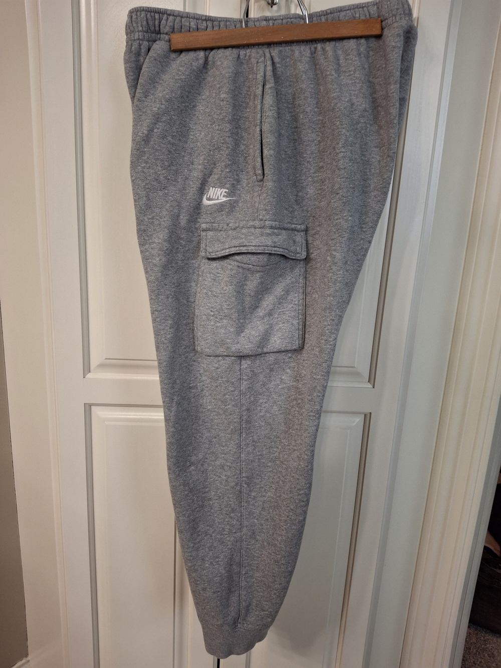 Nike Grey Womens Cargo Joggers with Swoosh Logo XL